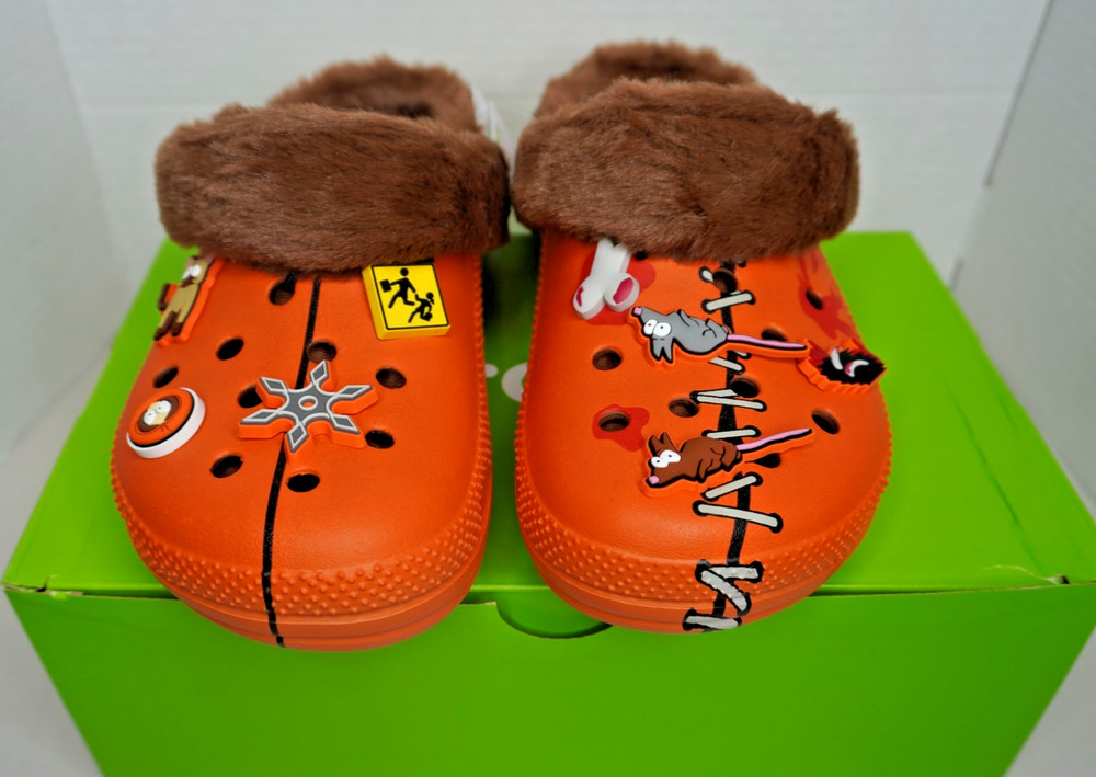 Orange South Park X Cross Classic Lined Clog Kenny Size M8 / W10